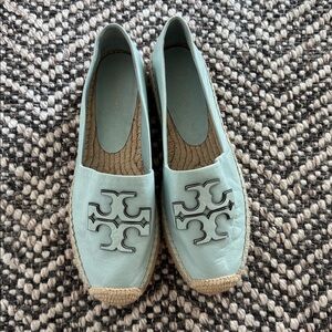 Tory Burch Sky Blue Espadrille Flats